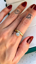 Anel Mônaco Moissanite Prata 925