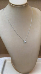 Colar Esme Portuguese Cut 6mm Moissanite Prata 925