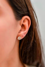 Brinco Clair Zircônia Cristal 8mm Prata 925