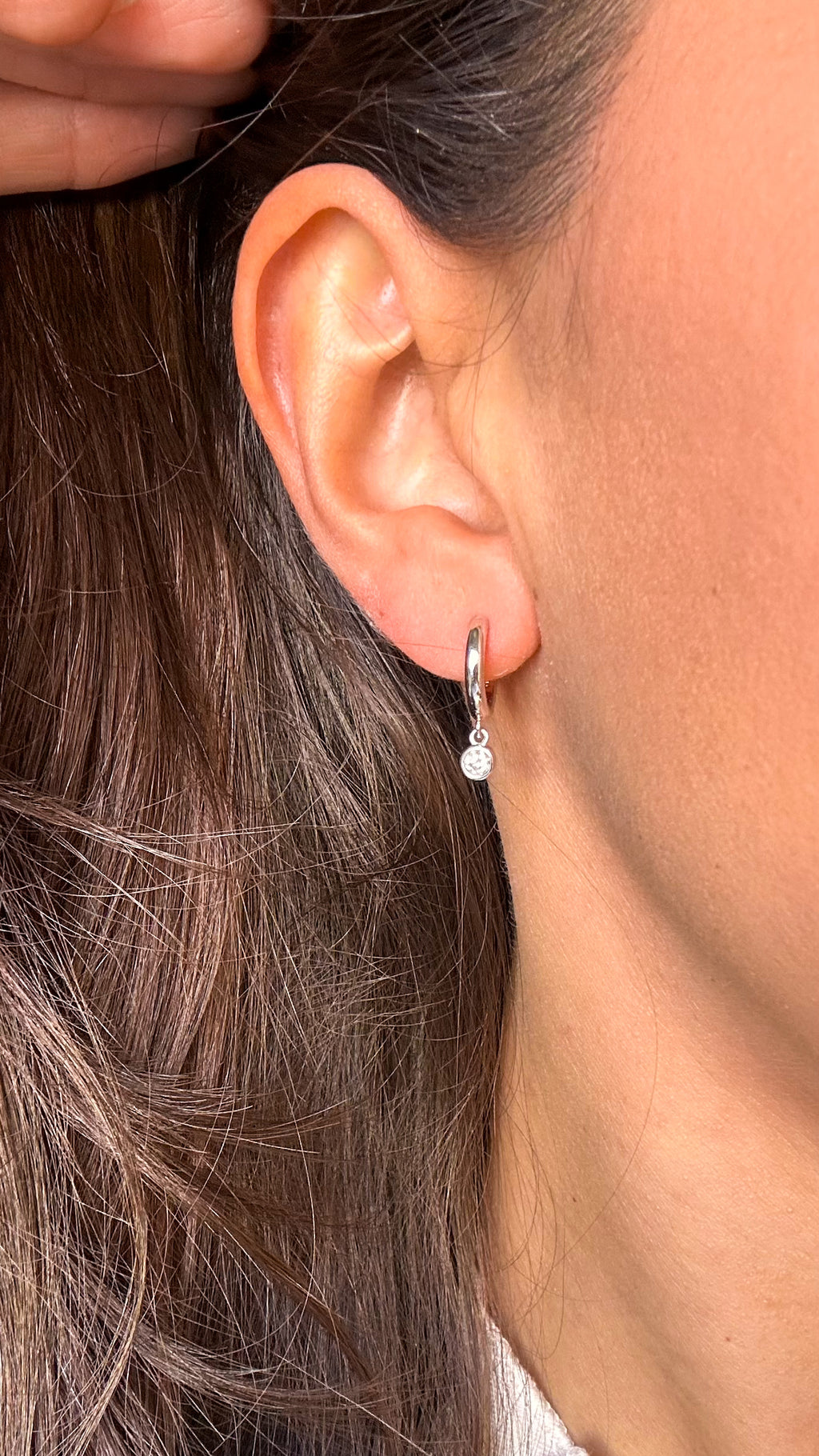 Brinco Argola Thay Moissanite Prata 925