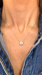 Colar Esme Portuguese Cut 8mm Moissanite Prata 925