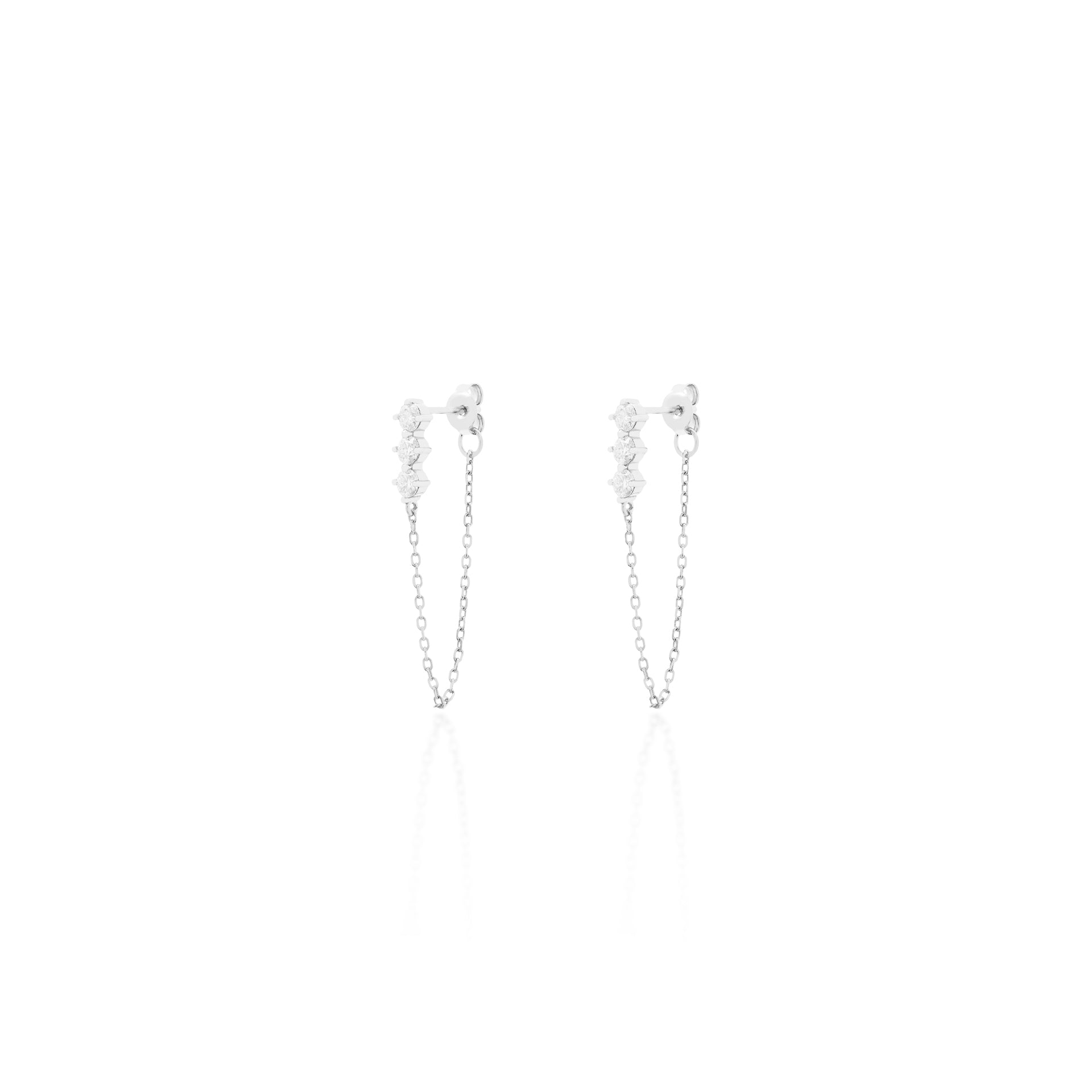 Brinco Triad Sparkle Moissanite Prata 925