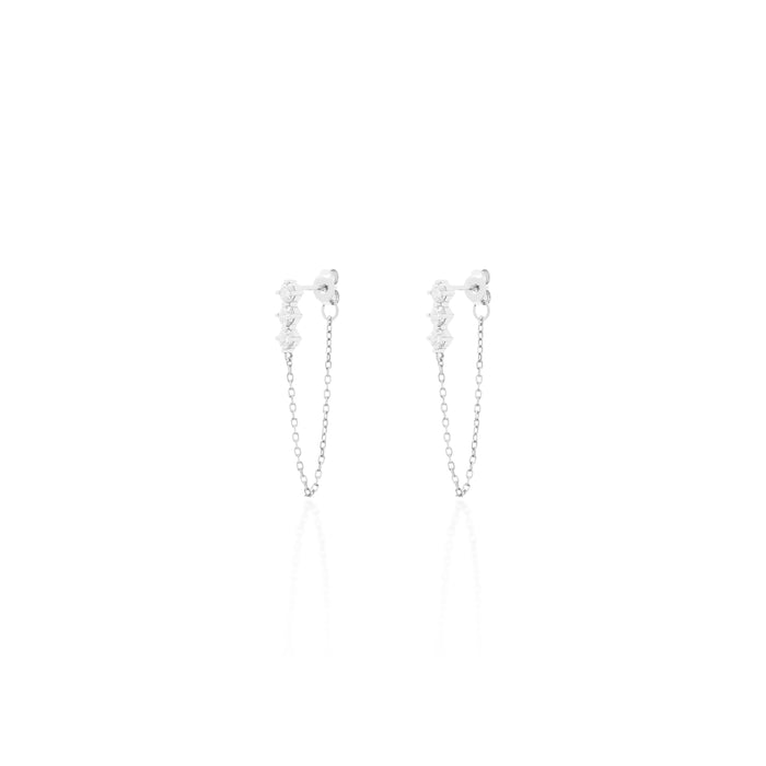 Brinco Triad Sparkle Moissanite Prata 925