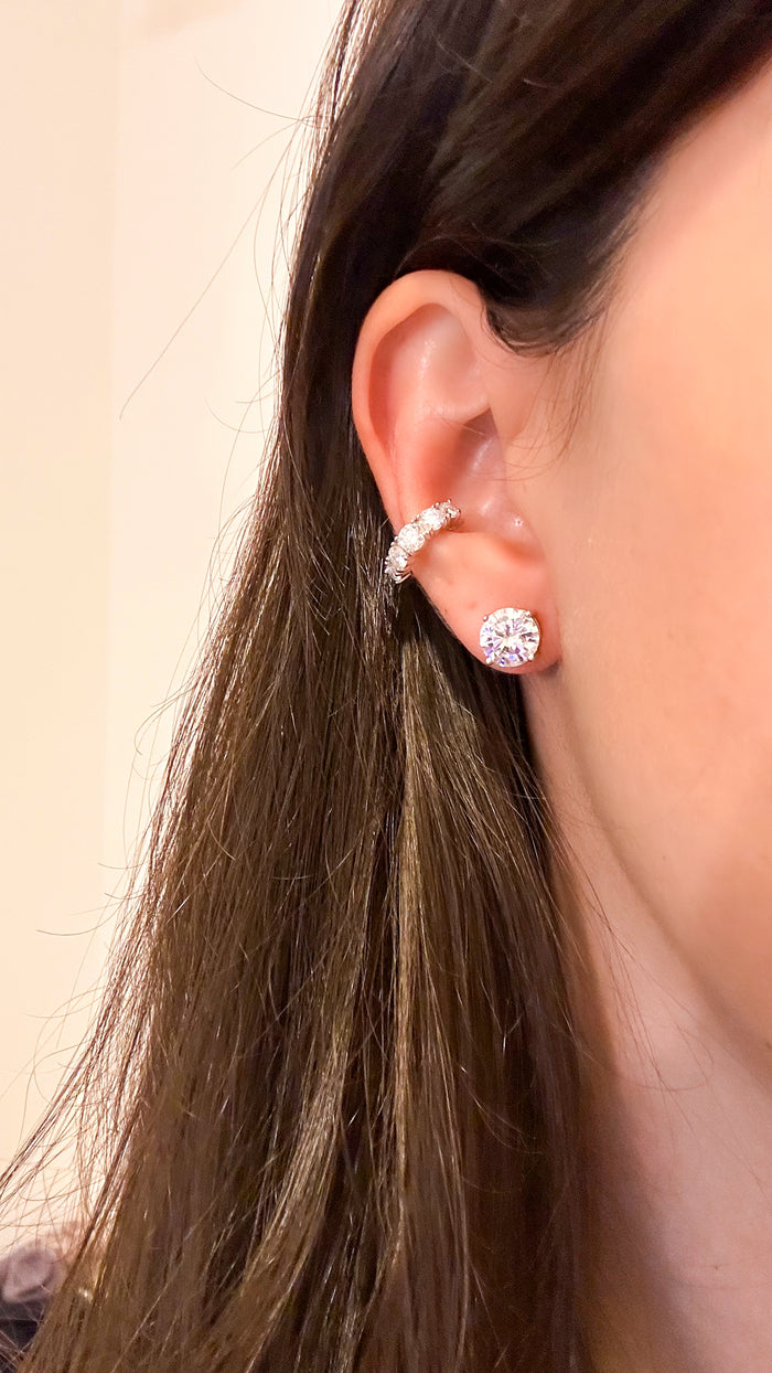 Piercing Moissanite Prata 925