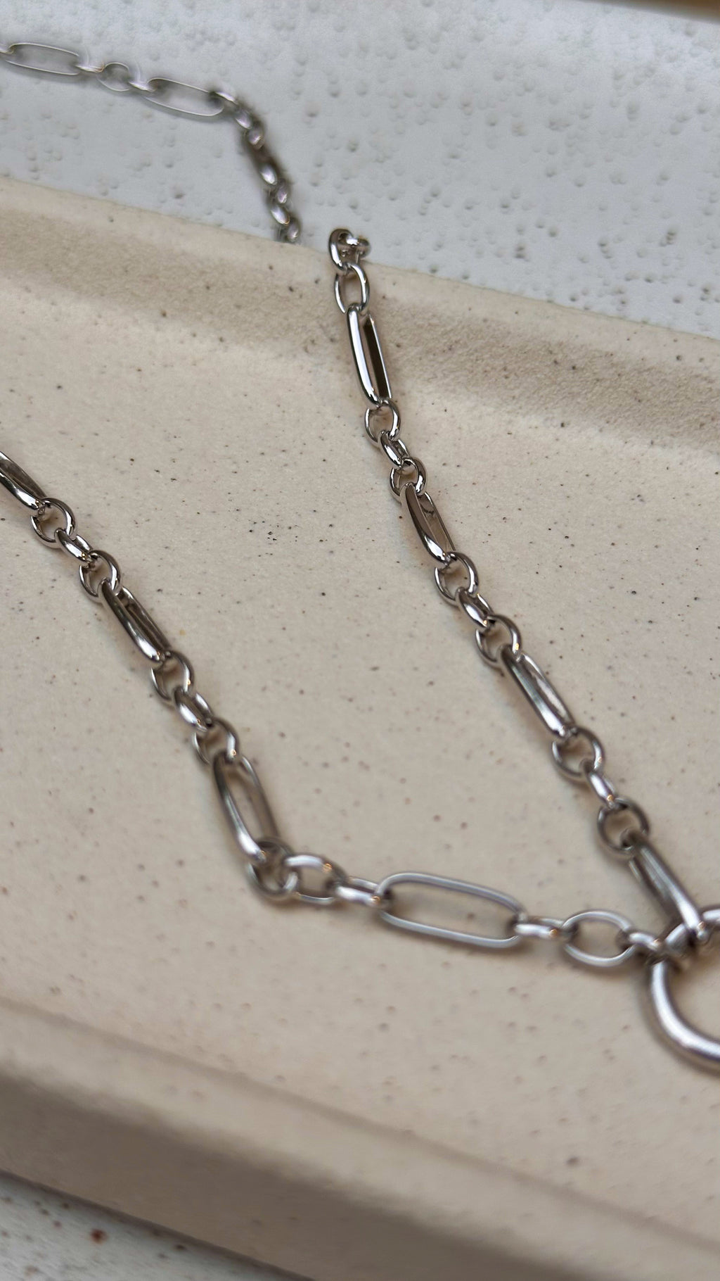 Colar Elos Groumet Moissanite Prata 925