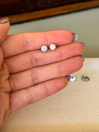 Brinco Esme Moissanite 5mm Prata 925