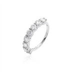 Anel Meia Aliança 4mm Moissanite Prata 925