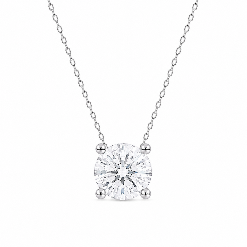 Colar Clair Zircônia Cristal 6mm Prata 925
