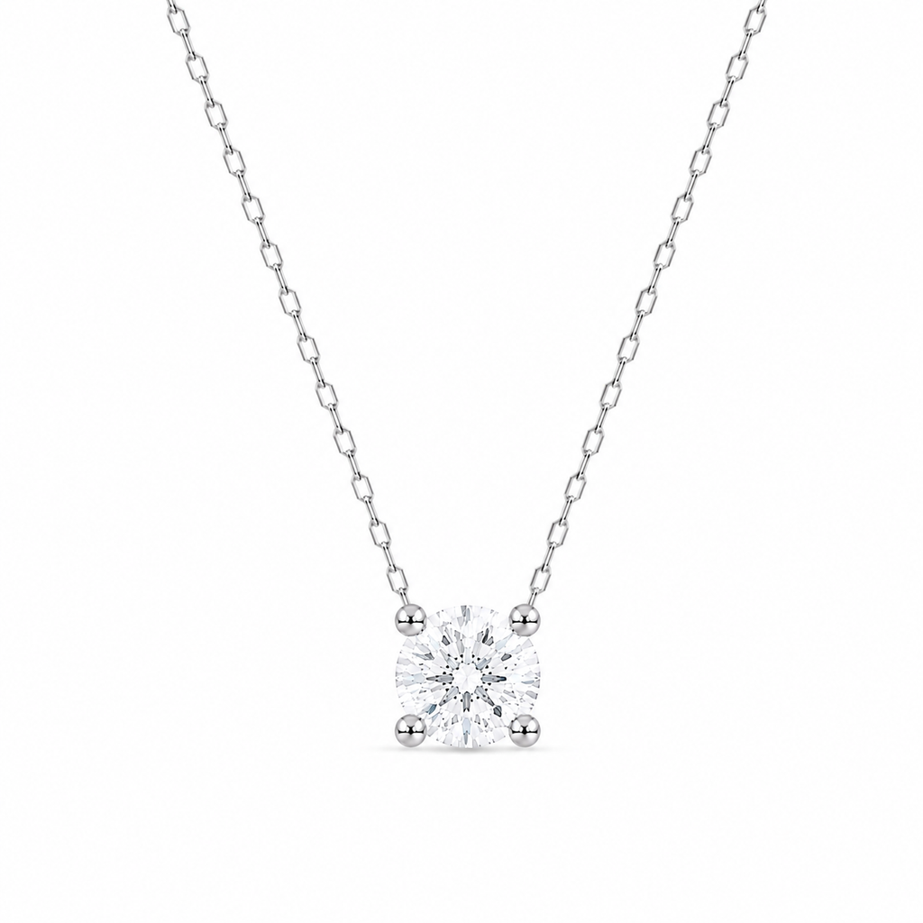 Colar Clair Zircônia Cristal 4mm Prata 925