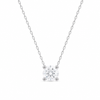 Colar Clair Zircônia Cristal 4mm Prata 925