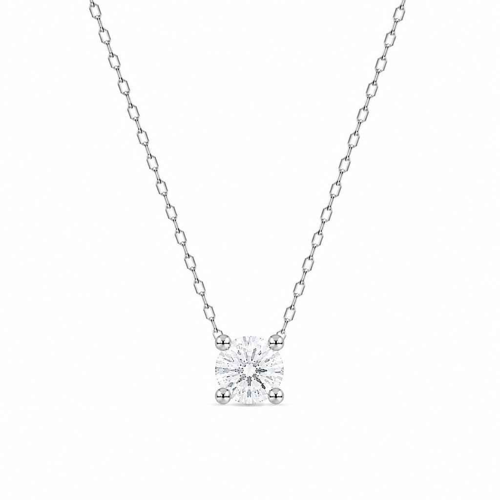 Colar Clair Zircônia Cristal 3mm Prata 925
