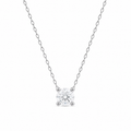 Colar Clair Zircônia Cristal 3mm Prata 925