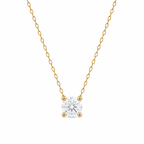 Colar Clair Zircônia Cristal 3mm Prata 925