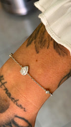 Pulseira Gota Moissanite Prata 925