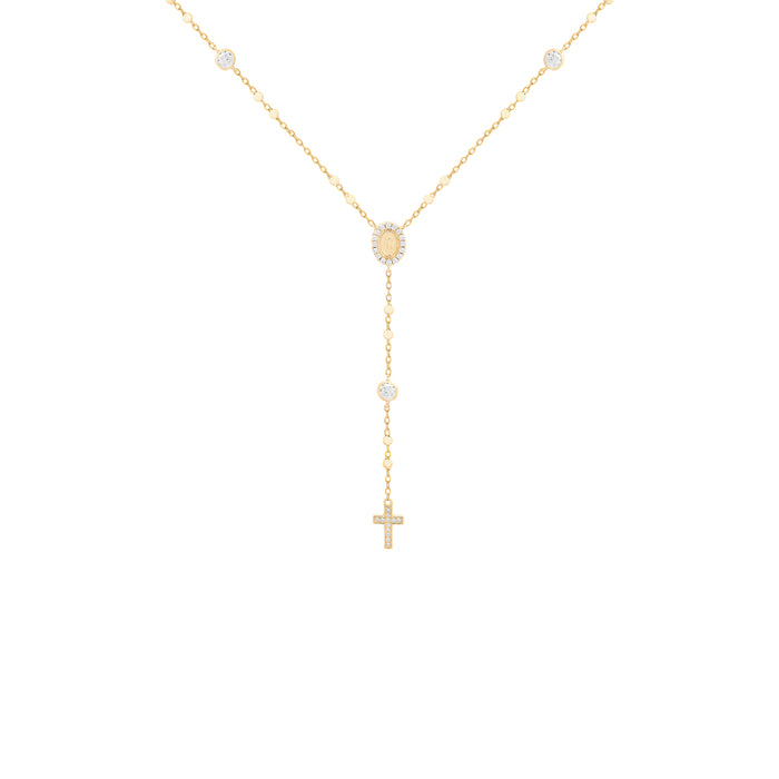 Colar Terço Moissanite Prata 925