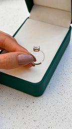 Anel Solitário Nylon 2ct Moissanite Prata 925