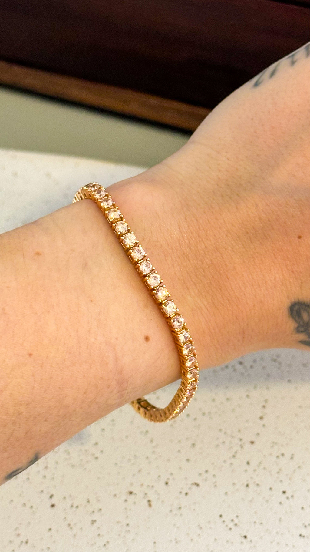 Pulseira Riviera Clássica Champanhe Prata 925