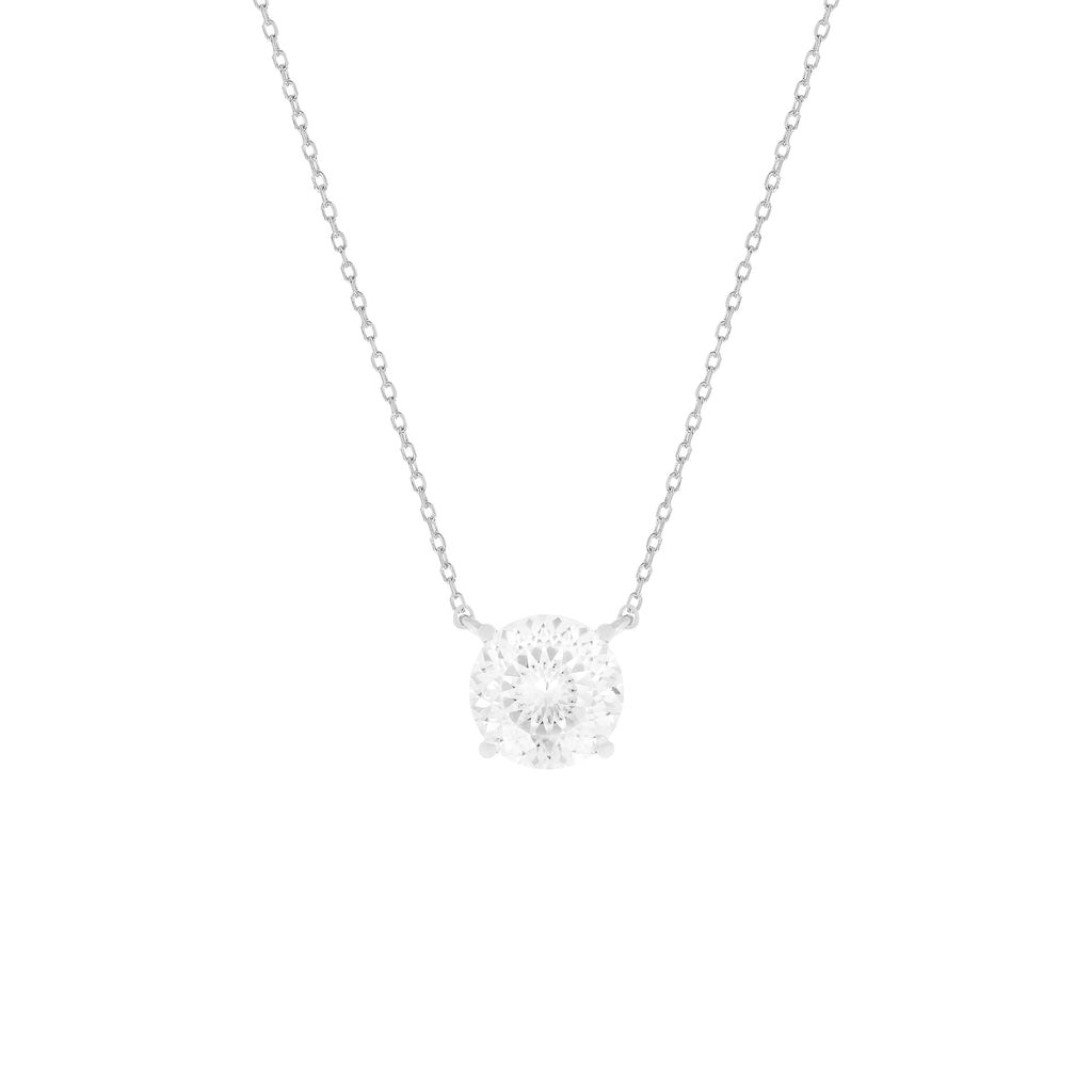 Colar Esme Portuguese Cut 6mm Moissanite Prata 925