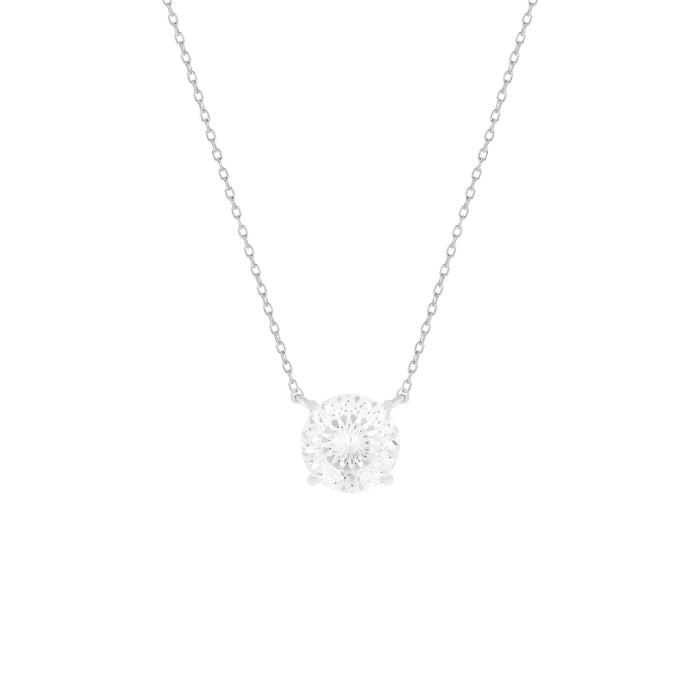 Colar Esme Portuguese Cut 6mm Moissanite Prata 925
