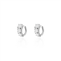 Brinco Argola Decrescente Moissanite Prata 925