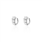 Brinco Argola Decrescente Moissanite Prata 925 — Rubiê Joias