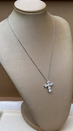 Colar Cruz Moissanite Prata 925