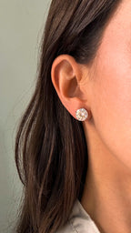 Brinco Esme Moissanite 10mm Prata 925