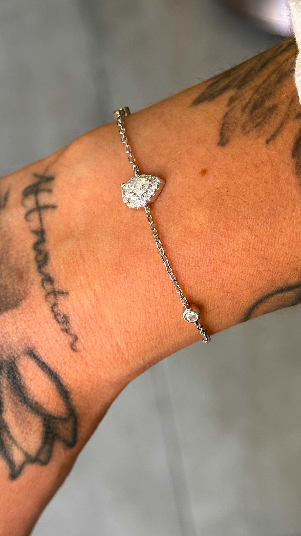 Pulseira Gota Moissanite Prata 925