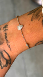 Pulseira Gota Moissanite Prata 925