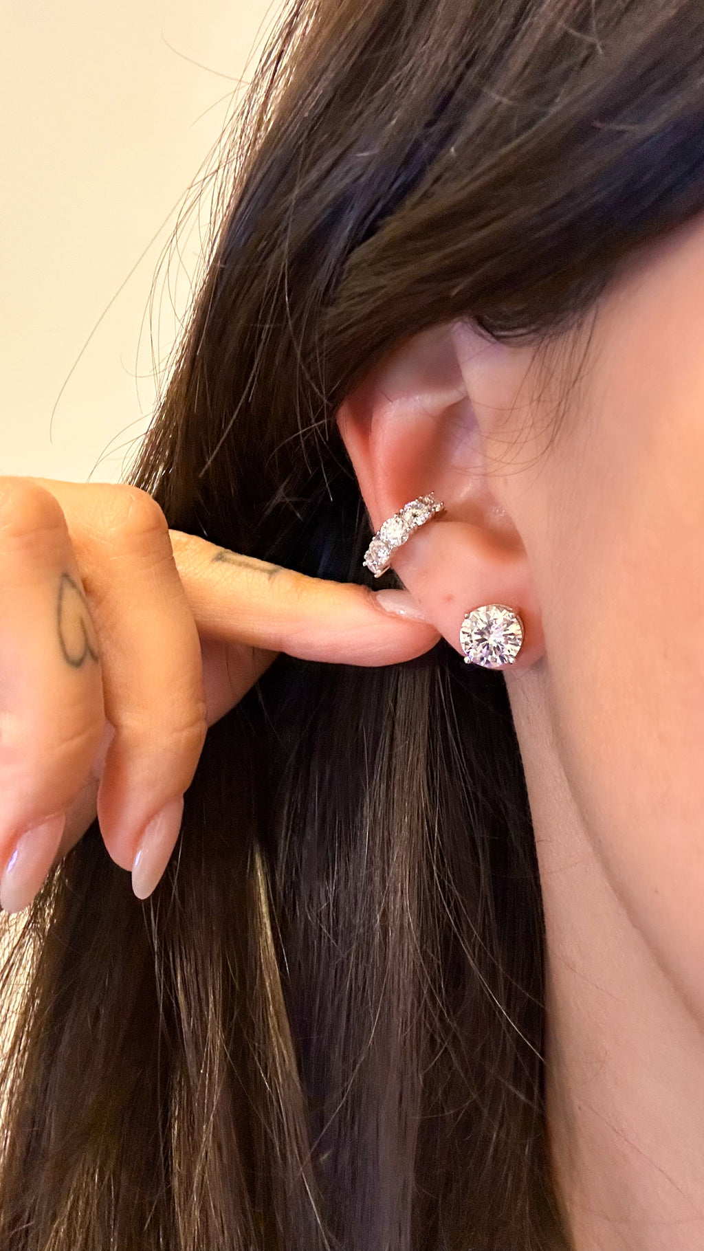 Piercing Moissanite Prata 925