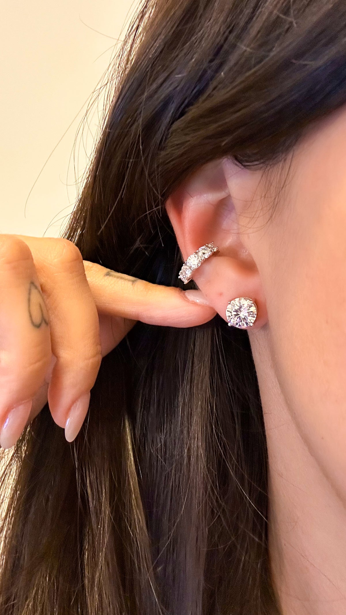 Piercing Moissanite Prata 925