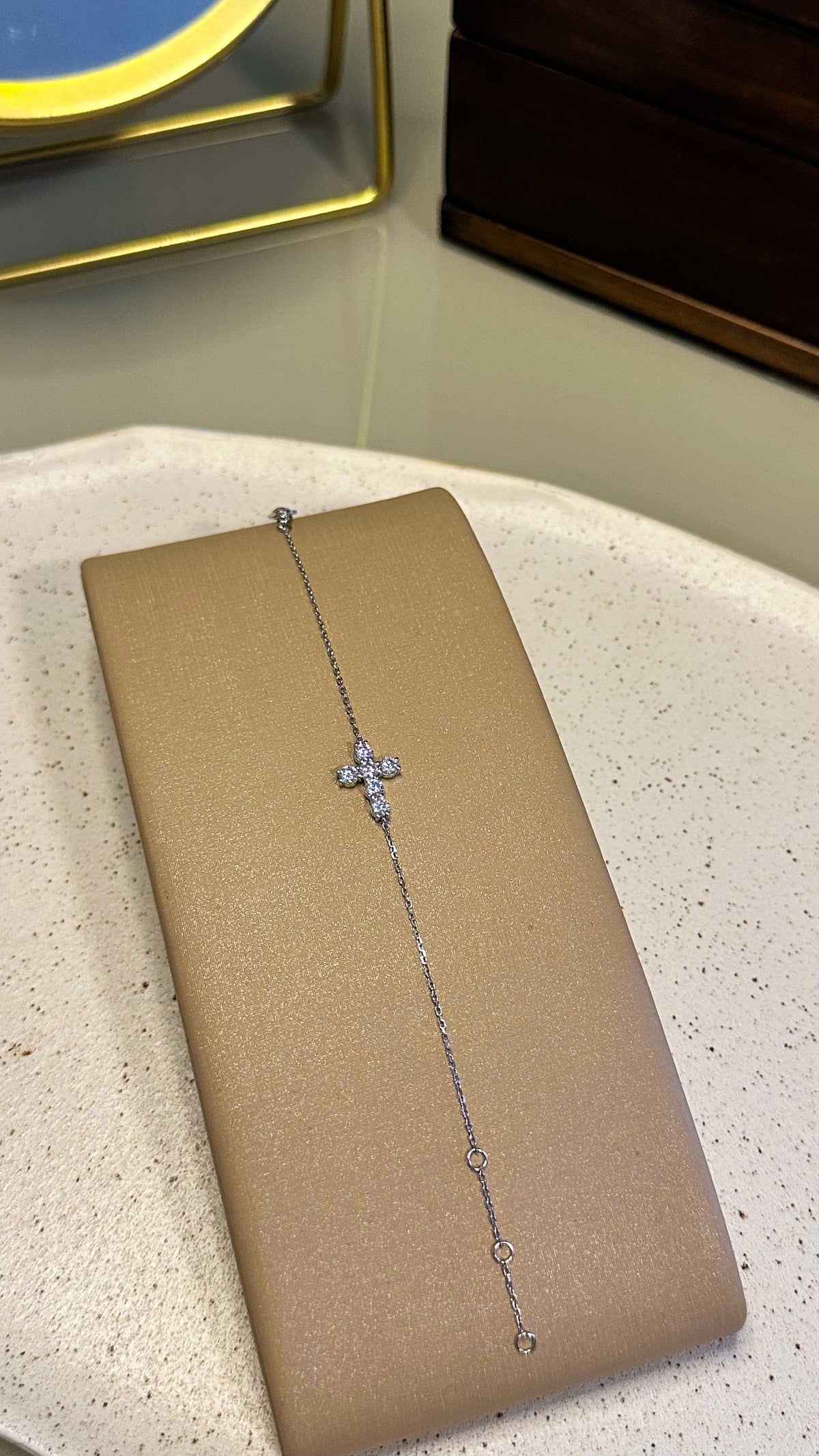 Pulseira Cruz Moissanite Prata 925