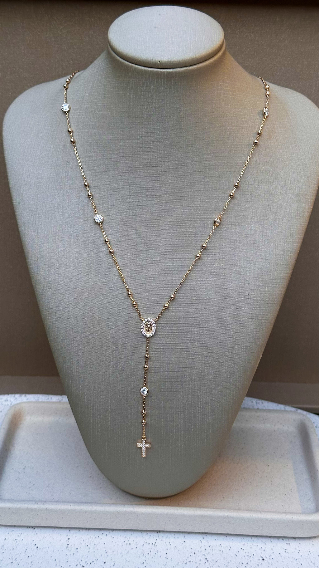 Colar Terço Moissanite Prata 925