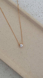 Colar Clair Zircônia Cristal 6mm Prata 925