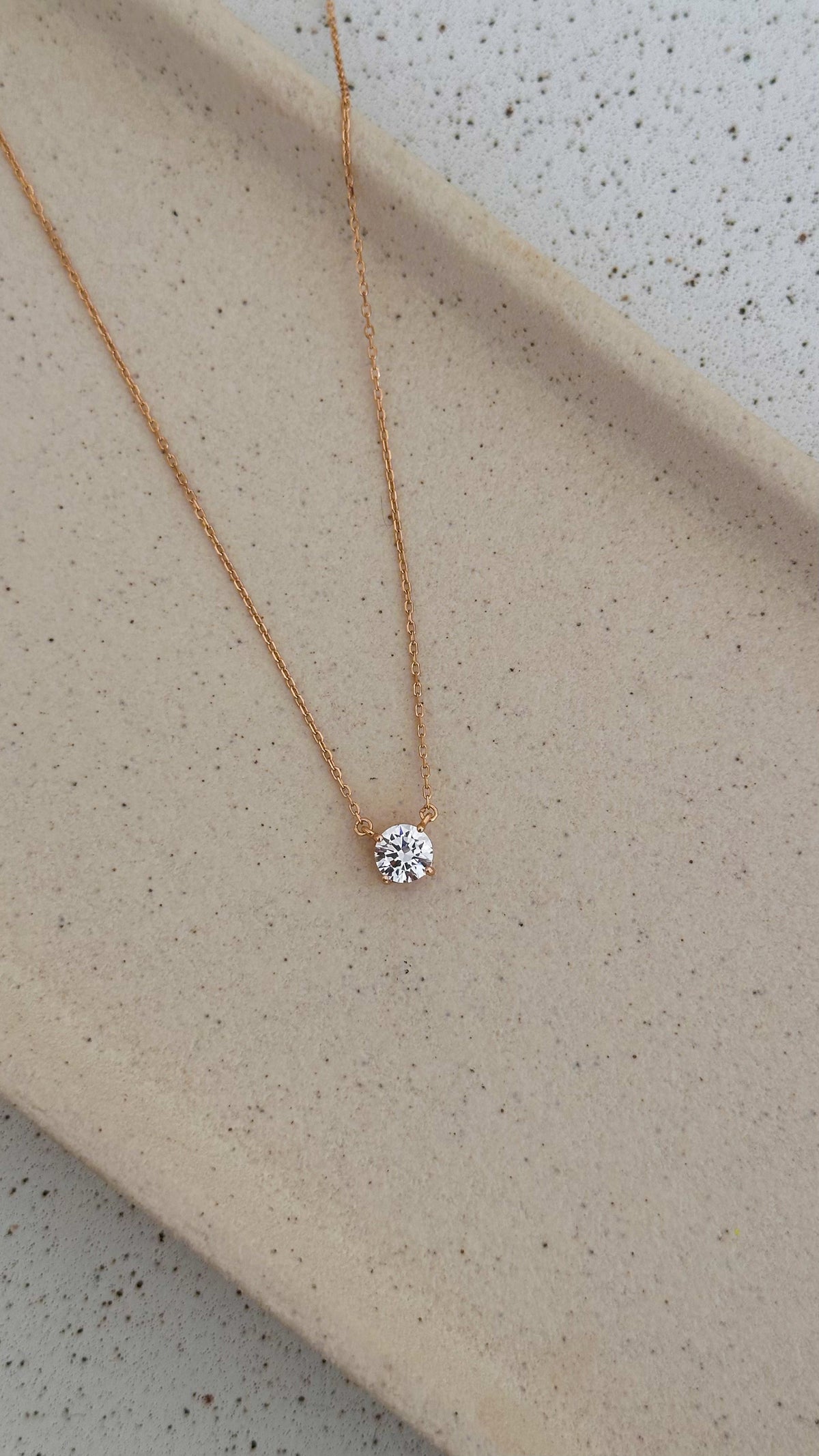 Colar Clair Zircônia Cristal 6mm Prata 925