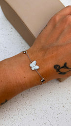 Pulseira Butterfly Madrepérola Prata 925