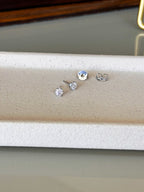 Brinco Esme Moissanite 5mm Prata 925