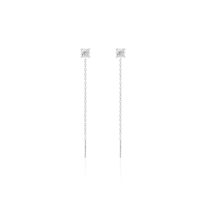 Brinco Chain Moissanite Prata 925