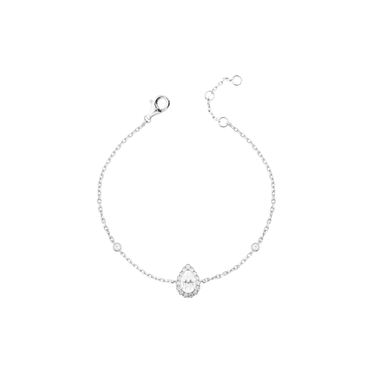 Pulseira Gota Moissanite Prata 925 — Rubiê Joias