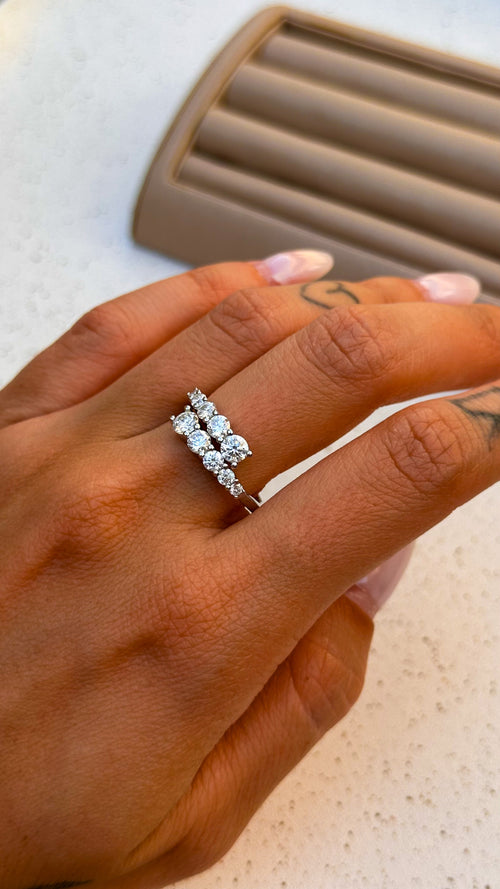 Anel Mia Moissanite Prata 925