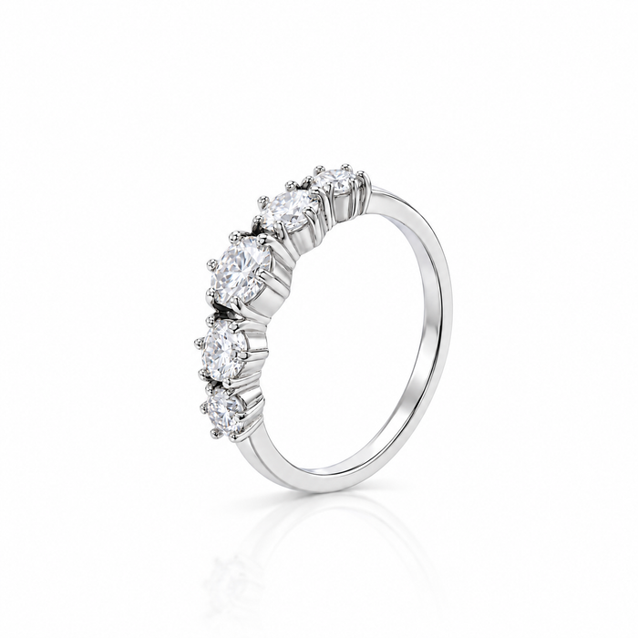 Anel Paola Moissanite Prata 925