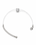 Pulseira Fio de Nylon 2ct Moissanite Prata 925