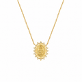 Colar Medalha Milagrosa Moissanite Prata 925