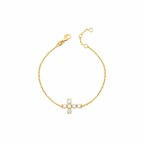 Pulseira Cruz Moissanite Prata 925