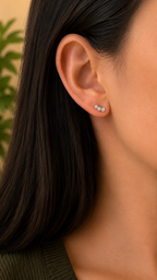 Brinco Earcuff Monique Moissanite Prata 925