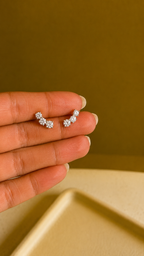 Brinco Earcuff Monique Moissanite Prata 925