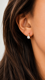 Brinco Argola Nick Moissanite Prata 925