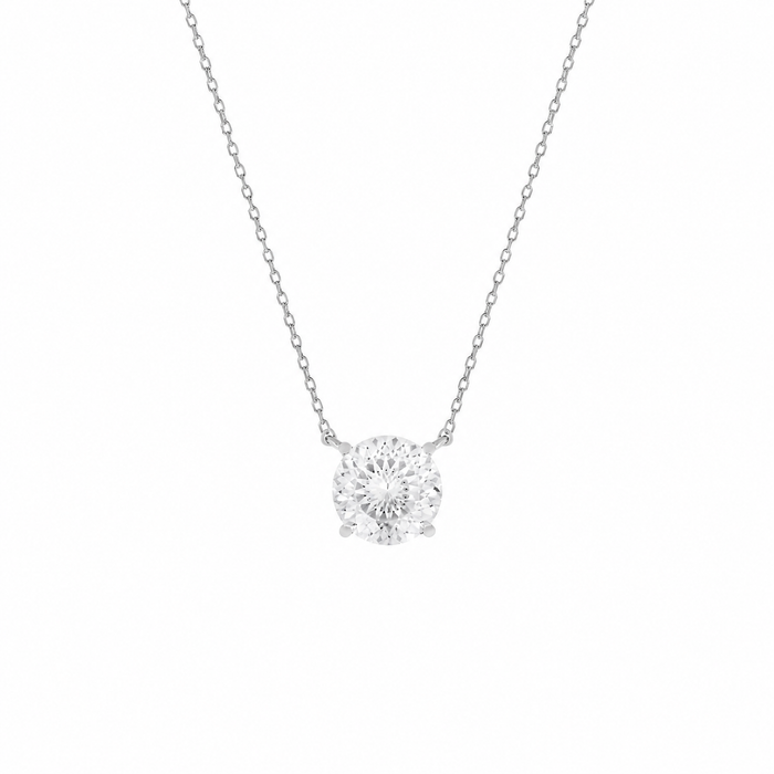 Colar Esme Portuguese Cut 8mm Moissanite Prata 925