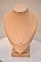 Colar Clair Zircônia Cristal 8mm Prata 925