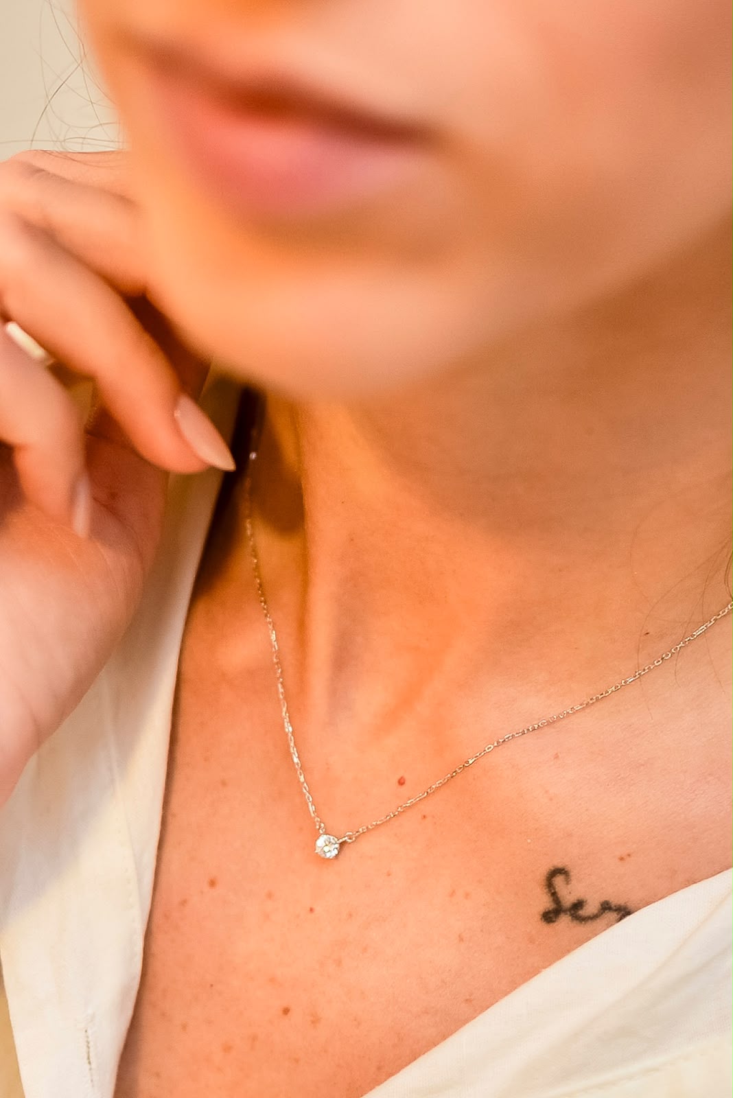 Colar Clair Zircônia Cristal 4mm Prata 925